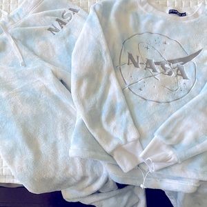 NASA blue soft Tie Dye PJ Set. Very soft and comfy.